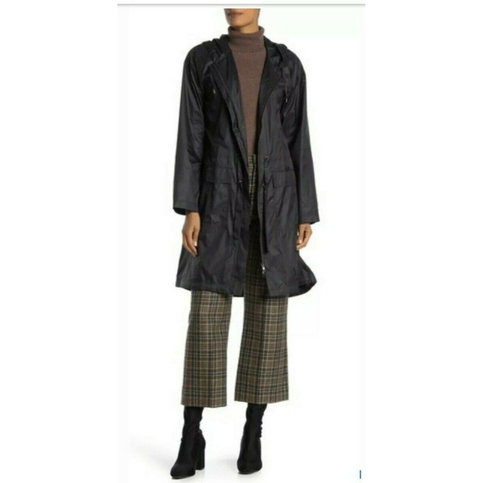 Eileen Fisher Eggshell Recycle Hooded Jacket 1x 2x
